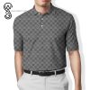 Louis Vuitton Light Grey All Over Print Premium Polo Shirt Louis Vuitton Polo Shirts