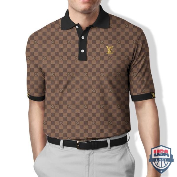 Louis Vuitton Logo Brown Polo Shirt Louis Vuitton Polo Shirts