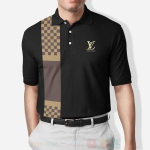 Louis Vuitton Paris Black Brown Polo Shirt Louis Vuitton Polo Shirts