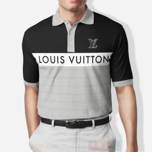 Louis Vuitton Paris Black Grey Polo Shirt Louis Vuitton Polo Shirts