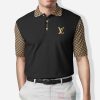 Louis Vuitton Paris Black Pale Brown Polo Shirt Louis Vuitton Polo Shirts