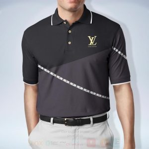 Louis Vuitton Paris Black Purple Polo Shirt Louis Vuitton Polo Shirts