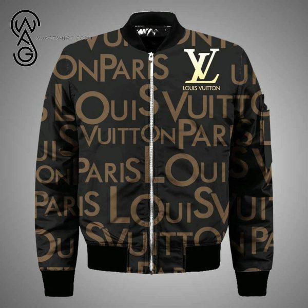 Louis Vuitton Paris Brown All Over Print Bomber Jacket Louis Vuitton Bomber Jacket