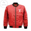 Louis Vuitton Red Luxury Fashion 3D Bomber Jacket Louis Vuitton Bomber Jacket