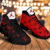 Louis Vuitton Symbol Red And Black Air Jordan 13 Sneakers Louis Vuitton Air Jordan 13 Shoes