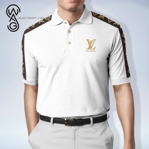 Louis Vuitton Symbol White All Over Print Premium Polo Shirt Louis Vuitton Polo Shirts