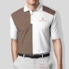 Louis Vuitton White Brown Caro Polo Shirt Louis Vuitton Polo Shirts