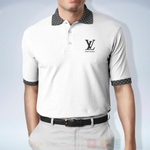 Louis Vuitton White Grey Polo Shirt Louis Vuitton Polo Shirts