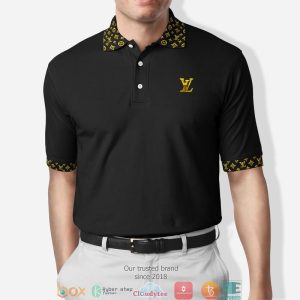 Louis Vuitton Yellow Lv Black Polo Shirt Louis Vuitton Polo Shirts