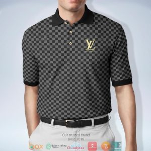 Louis Vuitton Yellow Lv Caro Pattern Black Polo Shirt Louis Vuitton Polo Shirts
