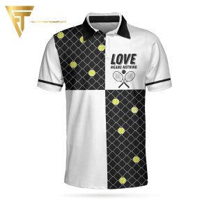 Love Means Nothing Tennis Full Printing Polo Shirt Tennis Polo Shirts