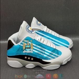 Manchester City Football Teams Big Logo 30 Gift Air Jordan 13 Sneaker Shoes Manchester City FC Air Jordan 13 Shoes