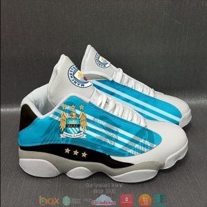 Manchester City Football Teams Big Logo Air Jordan 13 Sneaker Shoes Manchester City FC Air Jordan 13 Shoes