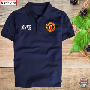 Manchester United Mufc Est 1878 Navy Polo Shirt Manchester United Polo Shirts