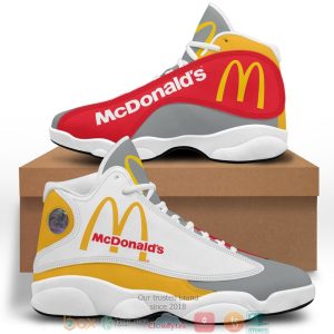 Mcdonalds Logo Bassic Air Jordan 13 Sneaker Shoes Mcdonalds Air Jordan 13 Shoes