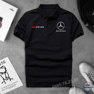 Mercedes Amg Black 3D Polo Shirt Mercedes Benz Polo Shirts