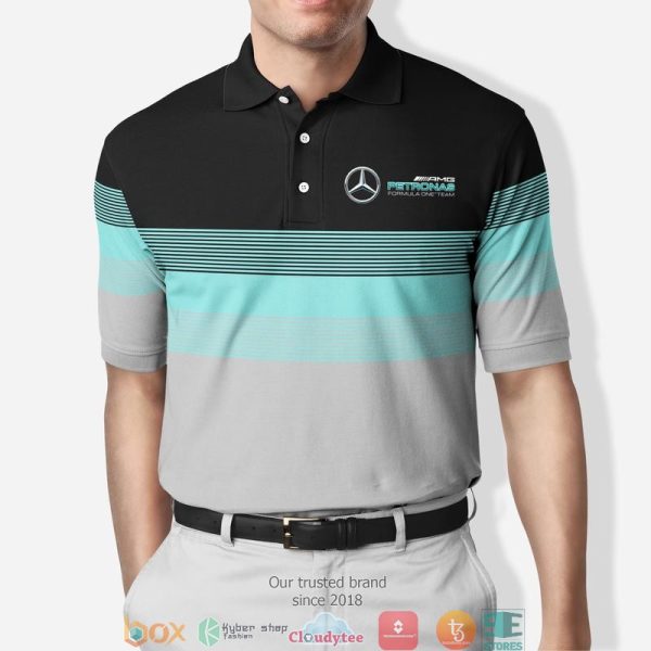 Mescedes Benz Cyan Navy Polo Shirt Mercedes Benz Polo Shirts