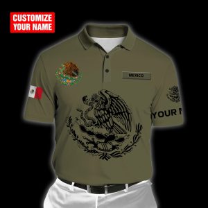 Mexican Flag Custom Personalized Polo Shirt Mexico Polo Shirts