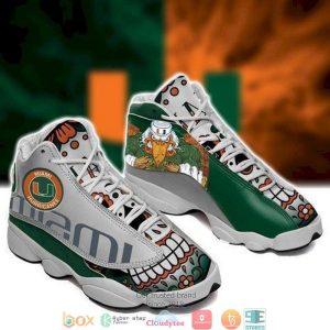 Miami Hurricanes Football Ncaa Teams Air Jordan 13 Sneaker Shoes Miami Hurricanes Air Jordan 13 Shoes