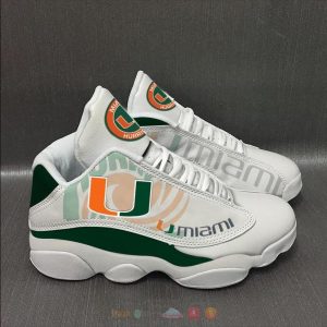 Miami Hurricanes Ncaa White Air Jordan 13 Shoes Miami Hurricanes Air Jordan 13 Shoes