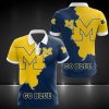 Michigan Football Go Blue 3D Polo Shirt Michigan Wolverines Polo Shirts