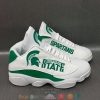 Michigan State Spartans Football Ncaaf Teams Big Logo Air Jordan 13 Sneaker Shoes Michigan State Spartans Air Jordan 13 Shoes
