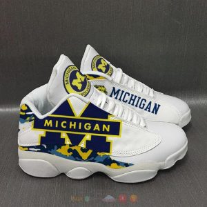 Michigan Wolverines Ncaa White Air Jordan 13 Shoes Michigan Wolverines Air Jordan 13 Shoes