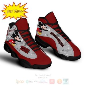Mickey Mouse Custom Name Air Jordan 13 Shoes Mickey Minnie Mouse Air Jordan 13 Shoes