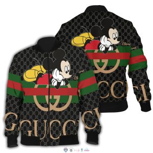Mickey Mouse Gucci Brand 3D Bomber Jacket Gucci Bomber Jacket