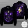 Minnesota Vikings Lava Skull Full Print Bomber Jacket Minnesota Vikings Bomber Jacket