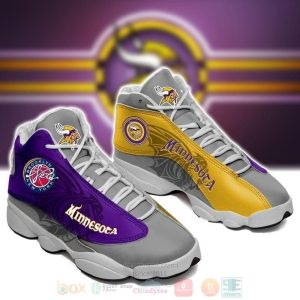 Minnesota Vikings Nfl Grey Purple Air Jordan 13 Shoes Minnesota Vikings Air Jordan 13 Shoes