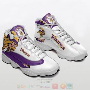 Minnesota Vikings Nfl White Purple Air Jordan 13 Shoes 2 Minnesota Vikings Air Jordan 13 Shoes