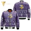 Minnesota Vikings Ugly Christmas Bomber Jacket Minnesota Vikings Bomber Jacket