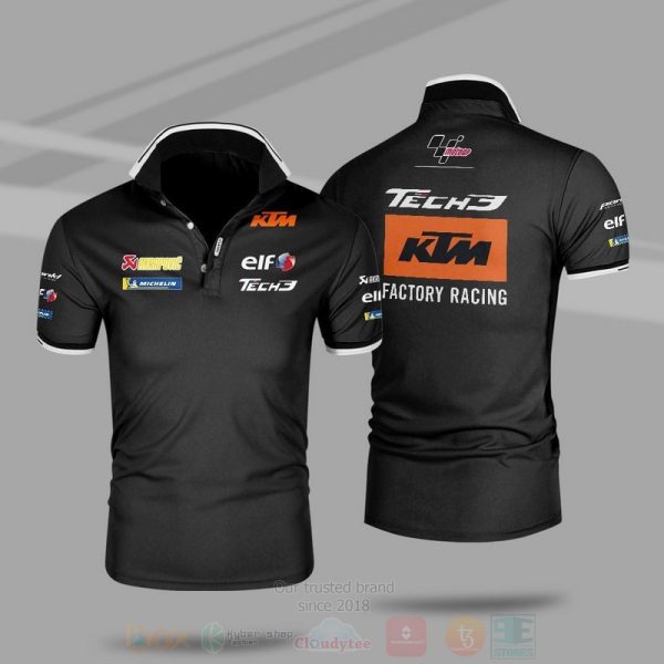 Motogp Tech 3 Ktm Factory Racing Premium Polo Shirt Tech 3 Ktm Factory Polo Shirts