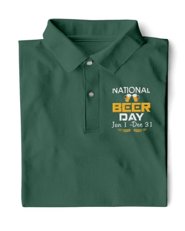 National Beer Day Jan 1 Dec 31 Polo Shirt 2 Beer Polo Shirts