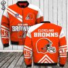 National Football League Cleveland Browns All Over Printed Bomber Jacket Cleveland Browns Bomber Jacket