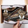 Native American Wolf All Over Print Air Jordan 13 Sneakers Native American Air Jordan 13 Shoes