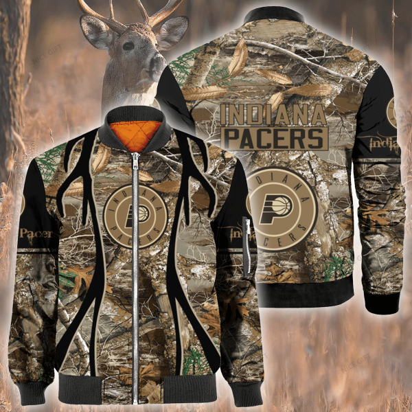 Nba Indiana Pacers Hunting Bomber Jacket Indiana Pacers Bomber Jacket