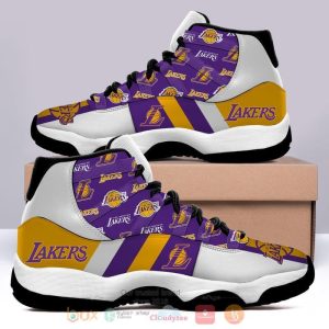 Nba Los Angeles Lakers Purple Orange Air Jordan 13 Shoes Los Angeles Lakers Air Jordan 13 Shoes