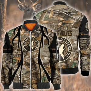 Nba Minnesota Timberwolves Hunting Bomber Jacket Minnesota Timberwolves Bomber Jacket