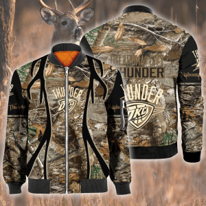 Nba Oklahoma City Thunder Hunting Bomber Jacket Oklahoma City Thunder Bomber Jacket