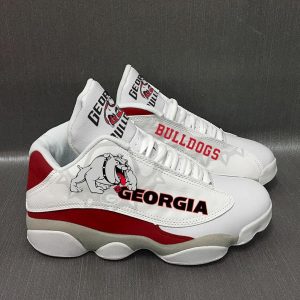Ncaa Georgia Bulldogs White Air Jordan 13 Sneaker Shoes Georgia Bulldogs Air Jordan 13 Shoes