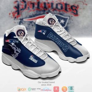 New England Patriots Football Nfl Big Logo Air Jordan 13 Sneaker Shoes New England Patriots Air Jordan 13 Shoes