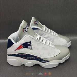 New England Patriots Grey Air Jordan 13 Shoes New England Patriots Air Jordan 13 Shoes