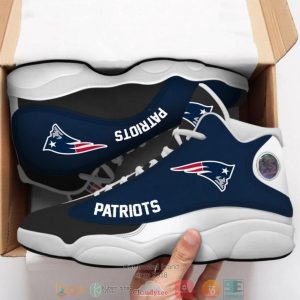 New England Patriots Nfl Big Logo Football Team 5 Air Jordan 13 Sneaker Shoes New England Patriots Air Jordan 13 Shoes