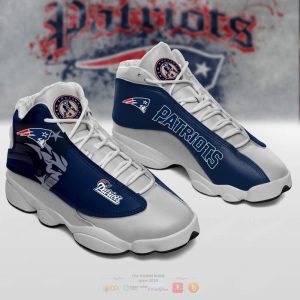 New England Patriots Nfl Grey Blue Air Jordan 13 Shoes New England Patriots Air Jordan 13 Shoes