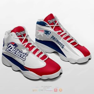 New England Patriots Nfl Red White Air Jordan 13 Shoes New England Patriots Air Jordan 13 Shoes