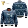 New England Patriots Ugly Christmas Full Print Bomber Jacket New England Patriots Bomber Jacket