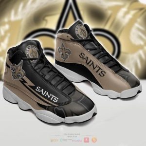 New Orleans Saints Nfl Black Brown Air Jordan 13 Shoes New Orleans Saints Air Jordan 13 Shoes