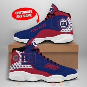 New York Giants Nfl Custom Name Air Jordan 13 Shoes New York Giants Air Jordan 13 Shoes